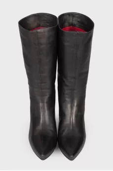 Stiletto leather boots