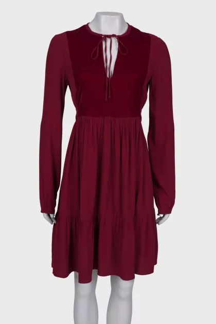Red midi dress