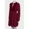 Red midi dress