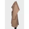 Dark beige belted trench coat