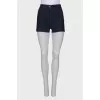 Navy blue high waist shorts
