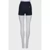 Navy blue high waist shorts