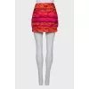 Combined skirt with embroidered rhinestones