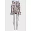 Snakeskin embossed skirt