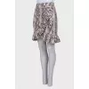 Snakeskin embossed skirt