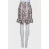 Snakeskin embossed skirt