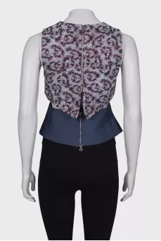 Combined embroidered top