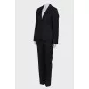 Black wool suit