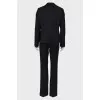 Black wool suit