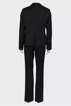 Black wool suit