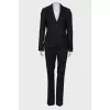 Black wool suit