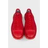 Men's red sneakers