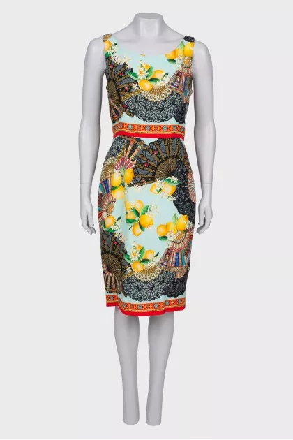 Printed silk dress