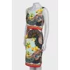Printed silk dress