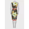 Printed silk dress