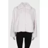 Cropped white coat
