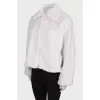 Cropped white coat