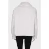 Cropped white coat