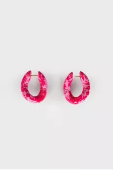 Floral print earrings