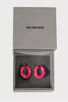 Floral print earrings