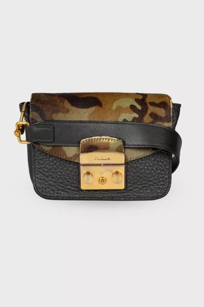 Black bag with pony skin