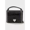Embossed leather mini bag