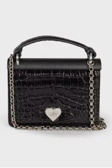 Embossed leather mini bag
