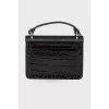 Embossed leather mini bag