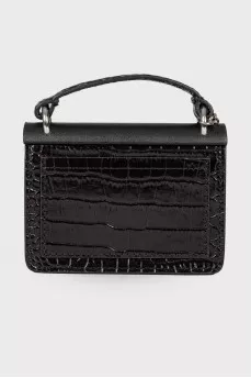 Embossed leather mini bag
