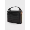 Embossed leather mini bag