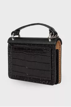 Embossed leather mini bag