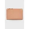 Powder colored leather wallet