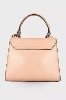 Powder colored leather bag