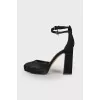 Suede high heels