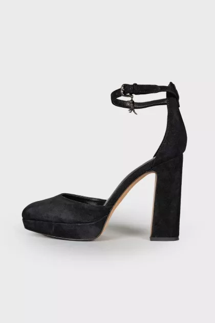 Suede high heels