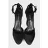 Suede high heels