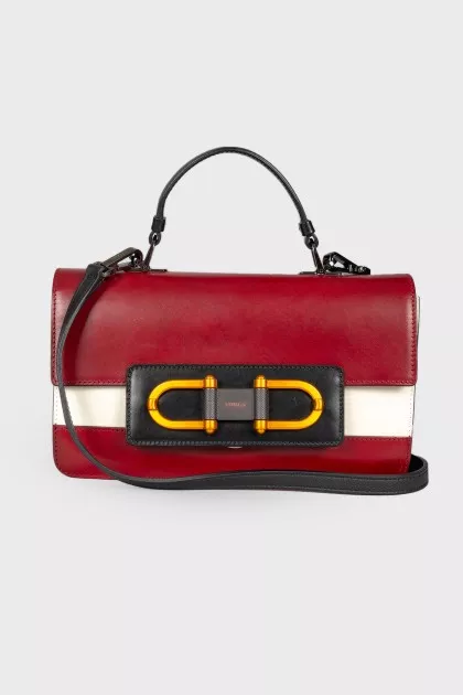 Mixed leather bag