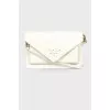 Saffiano leather Logo Plaque Envelope bag