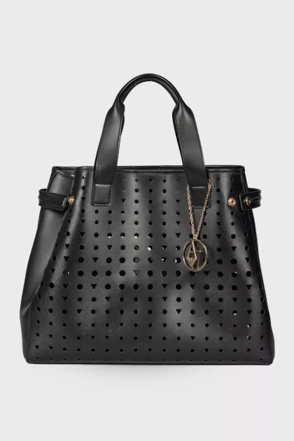 Black perforated bag