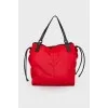 Red textile bag