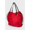 Red textile bag