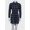Plaid shirt dress