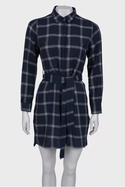 Plaid shirt dress