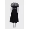 Black and white dress with lace top