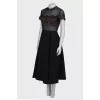 Maxi dress with translucent top
