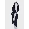 Off shoulder navy blue dress