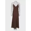 Linen dress with straps