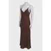 Linen dress with straps