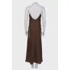 Linen dress with straps