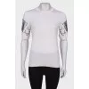 T-shirt in milky wool and cashmere